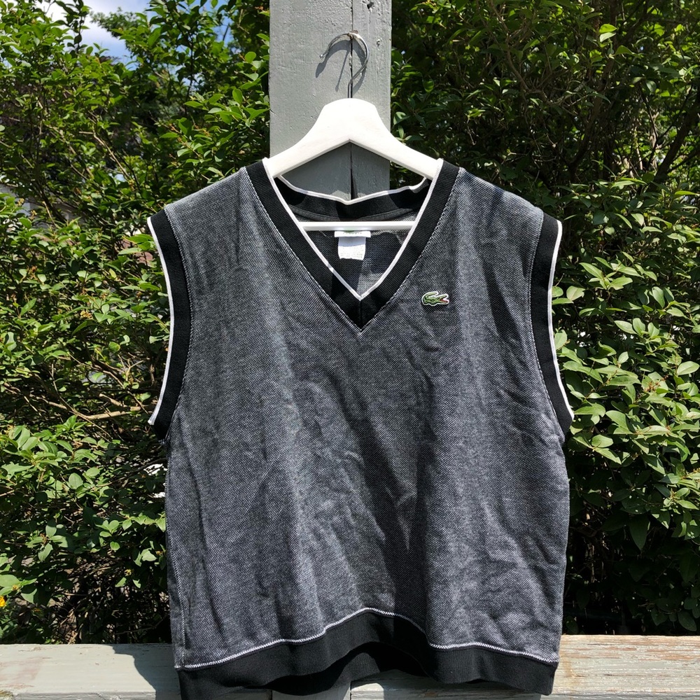 Vintage Lacoste V Neck Sweater Vest